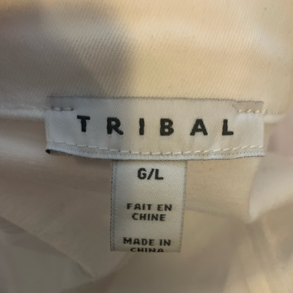 Tribal Women's Classic White Jean Jacket - Picture 2 of 5